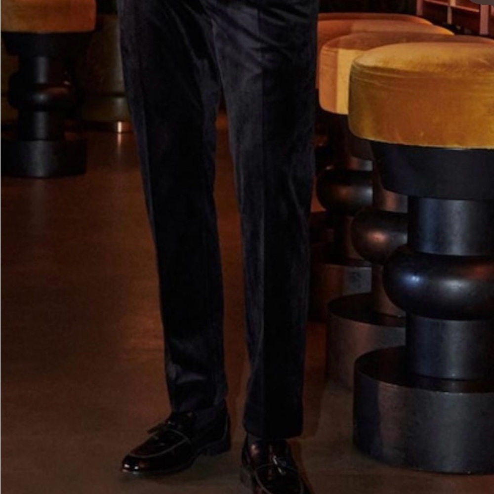 MURANO evening collection——-Black Velvet Pants - Picture 2 of 7